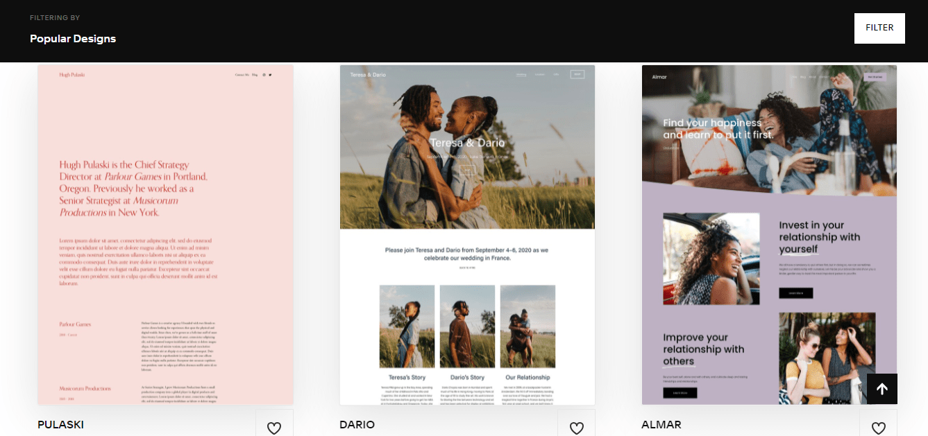 Squarespace Templates Features
